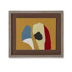 Frederick Hammersley, No doubt about it, #11 1985, oil on rag paper on linen on wood in artist's frame