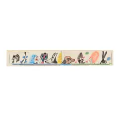 Untitled by Roy De Forest, 1978, pastel, colored pencil and graphite on paper, sold Apr 2022