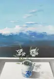Paul Wonner, Chinese Teapot, Flowers, Evening Sky