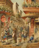 Robert Frederick Blum, Street in Chinatown, San Francisco, New Years