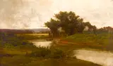Carl von Perbandt, A day's outing on the river, oil on canvas
