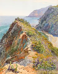 Gunnar Widforss, Catalina Island, watercolor on paper