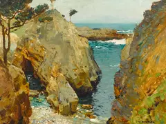 William Frederic Ritschel, Point Lobos, oil on canvas affixed to board