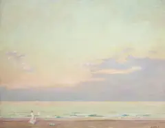 Alson S. Clark, Sunset, Normandy, oil on canvas