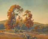 Percy Gray, Oak trees by a ranch fence