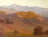 Hanson Puthuff, Afternoon Moon, oil on canvas