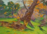Charles Partridge Adams, Early Spring, California, oil on canvas