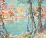 Maurice Braun, Silvermine River, oil on canvas