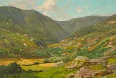 Hanson Puthuff, California hills, oil on canvas