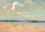 Frank Coburn, Dawn on the Mississippi, circa 1924, oil on canvas