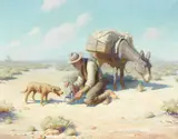 Victor Forsythe, Comrades of the Desert, oil on canvas