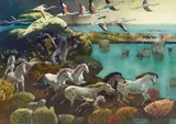Millard Sheets, Wild Horses of The Camargue