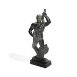 Jacques Schnier, Native Fisherman, bronze with blue green patina