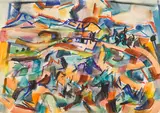 Andrew Dasburg, Landscape, 1953, watercolor on wove paper