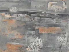 Andrew Dasburg, Untitled (Landscape in Greys), 1954, gouache on paper