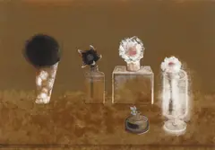 Morris Graves, Haunted Bouquets, 1977, tempera on paper mounted to Japon paper