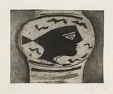 Georges Braque, Tête grecque (Vallier 69), 1951, etching, on Japan paper