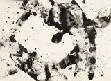 Untitled Black and White (SF73-0001) by Sam Francis, 1973, ink and acrylic on paper, sold Dec 2021