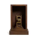 Chair Still Life (from the Chair Series) by Amalia de Schulthess, 1981, bronze with light brown patina and wood, sold Dec 2021