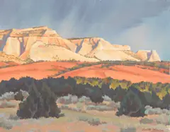 Edith Anne Hamlin, Point of Sandstone, Utah, circa 1947, oil on canvas laid to artist's board