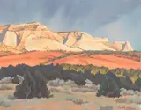 Edith Anne Hamlin, Point of Sandstone, Utah, circa 1947, oil on canvas laid to artist's board