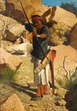 Frederick Samuel Dellenbaugh, Navajo Indian, oil on canvas