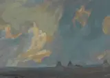 Maynard Dixon, Sketch for Picture "The Lost Tribes", oil on board