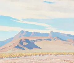 Maynard Dixon, Inyo County, oil on board