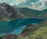 Belmore Browne, Marvel Lake (Alberta, Canada), circa 1930, oil on canvas