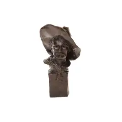 The Sergeant by Frederic Remington, 1904, bronze with dark brown patina, sold Apr 2022