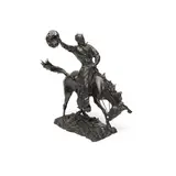 Bronco Buster by Pavel Petrovich Troubetzkoy, bronze with dark brown patina, sold Apr 2022