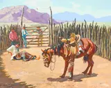 George Phippen, Winners Take All, oil on canvas