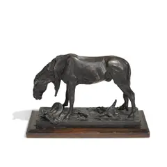 Solon Borglum, Horse Tamed, bronze with brown patina