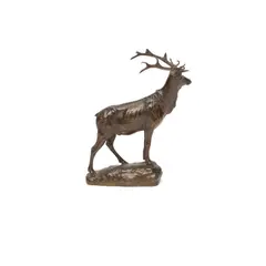 Eli Harvey, Elk, circa 1905, bronze with brown patina