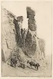 Edward Borein, Tonto Apaches; Breakneck Trail to Walpi, No. I; Walpi (Galvin 172; 213; 215), no date, A group of 3 etching and drypoints on various papers, each signed in pencil, one titled