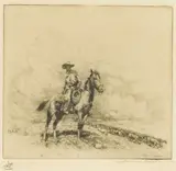 Edward Borein, Trail Boss (Galvin 85), no date, Etching and drypoint on wove paper, the second (final) state