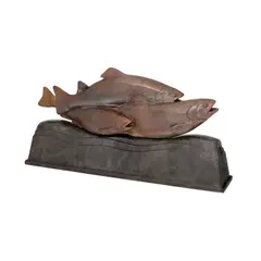 Steve Kestrel, Run River Run, bronze with copper and grey patinas