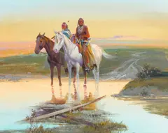 W. Steve Seltzer, In the Shadow of Square Butte, gouache on paperboard