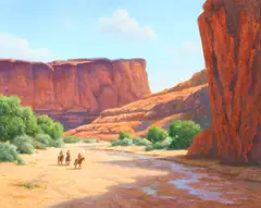 Canyon de Chelly by David Chapple, oil on canvas affixed to board, sold Apr 2022