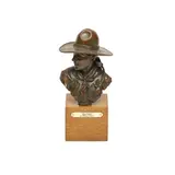 Buckeye James C. Blake, The Cowgirl (Fannie Steele), bronze with verdigris patina