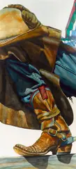 Nelson Boren, Cowboy, watercolor on paper