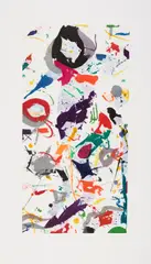 Untitled (SFE-080) by Sam Francis, 1991, Etching in colors, on BFK paper, sold Nov 2021