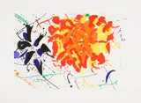 Sam Francis, Untitled Red (American Foundation) (SFE-080RC), 1992, Etching in colors, on Fabriano paper