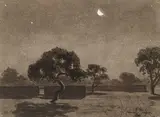 Maynard Dixon, Desert Moon, watercolor and ink on paper