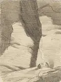 Maynard Dixon, Navajos in a Canyon