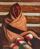 Kathryn W. Leighton, Blanket Man, oil on canvas