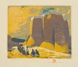 Gustave Baumann, Church Ranchos de Taos, (Chamberlain 60)