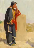 E. Irving Couse, Figural Study for Return of the War Party