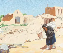 Walter Ufer, The Washerwoman, oil on canvas