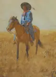 Maynard Dixon, Southern Plains Indian on Horseback, gouache, watercolor and graphite on paper